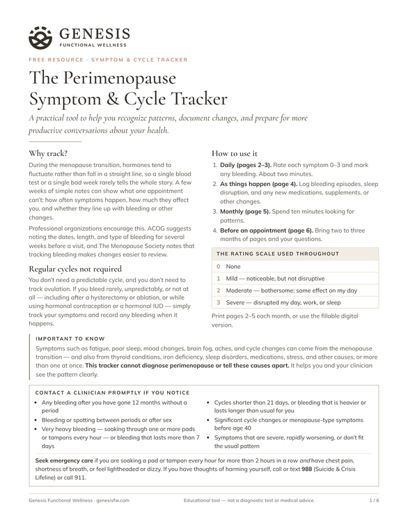 Cover of The Perimenopause Symptom & Cycle Tracker